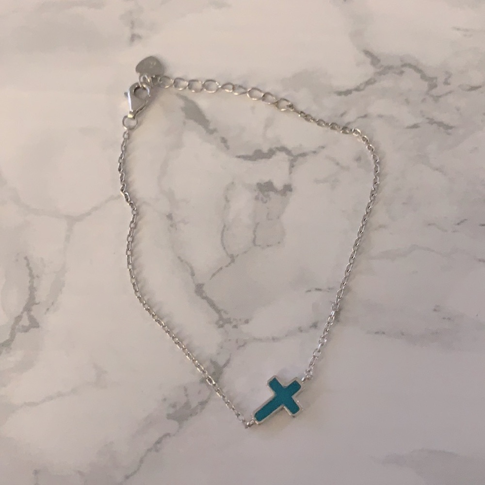 925 Sterling silver cross bracelet